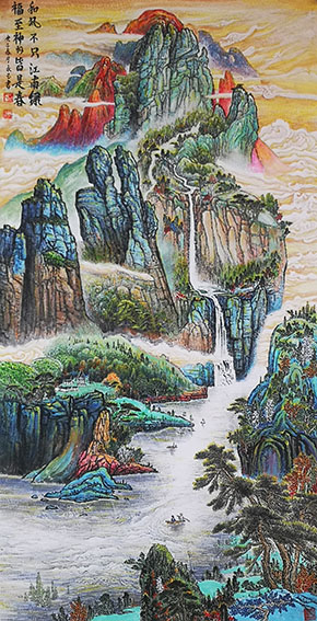 农永玉作品5《和风不只江南绿  福至神州皆是春》